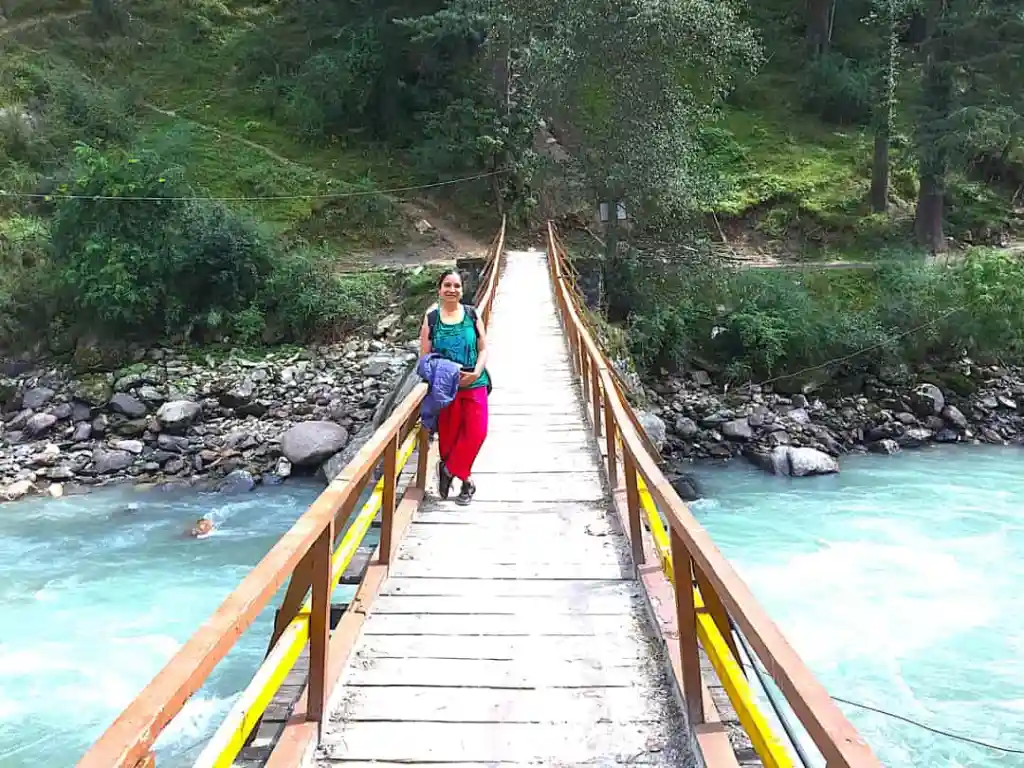 Lush green Kullu Valley with river and mountains
